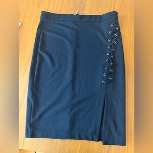 Elegant Michael Kors Black Lace-Up Skirt - NWOT